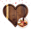 Mother's Day Heart Shaped Charcuterie Board - Walnut & Maple Heart