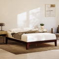 Nectar Bamboo Platform Bed Frame - King - Walnut - Durable Minimalist