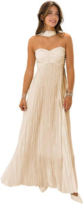 Strapless Bridesmaid Dresses with Scarf 2025 Pleated