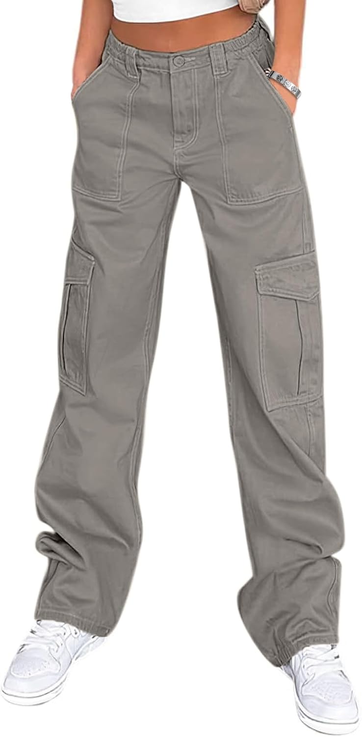 Lepunuo Cargo Pants for Women High Waisted Baggy Style