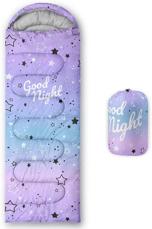 Kids Sleeping Bag for Boys Girls - Lightweight Warm Portable