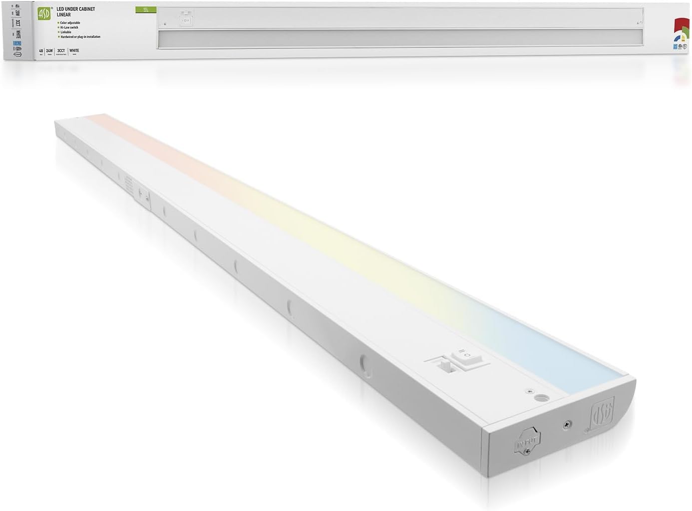 ASD 48 Inch LED Under Cabinet Lighting for Kitchen & More