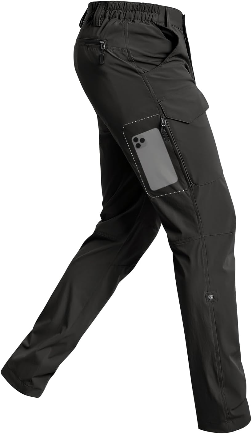 Cycorld Men's Lightweight Water Resistant Quick Dry Hiking Pants