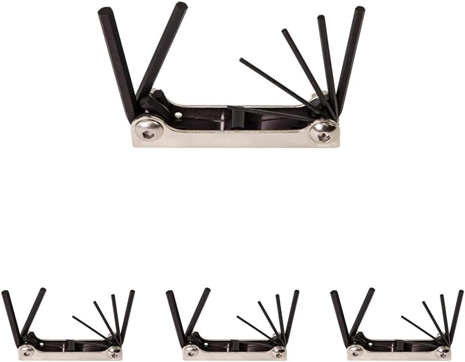 Klein Tools Folding Hex Key Set - 7-Key Metric Sizes Pack of 4