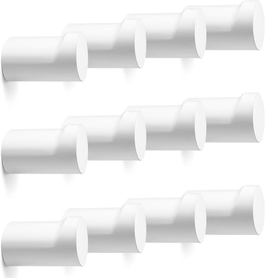 12 Pack Wood Wall Hooks for Modern Home Decor and Organization