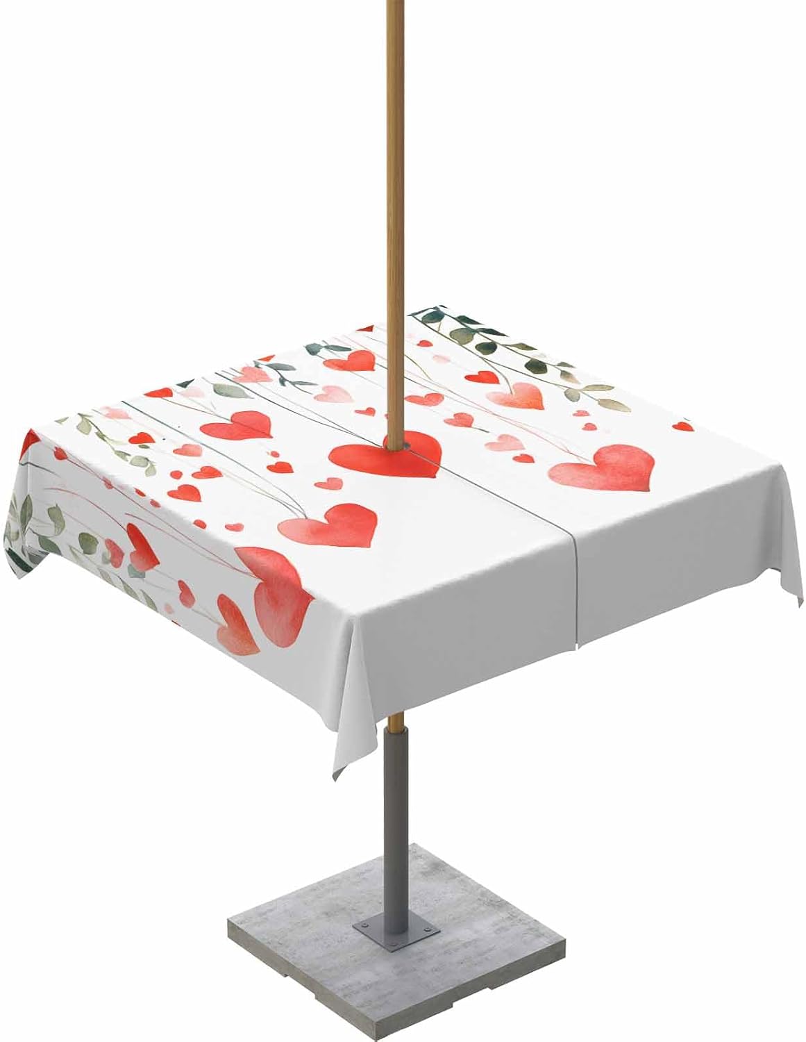 Spillproof Red Love Heart Tablecloth - Perfect for Valentine's Day!