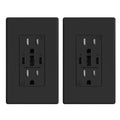 USB Outlets 3-Port USB C Wall Outlet - Dual USB C + USB A, 30W