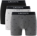 Lacoste Men's Casual All Over Croc 3 Pack Cotton Stretch Boxer Briefs