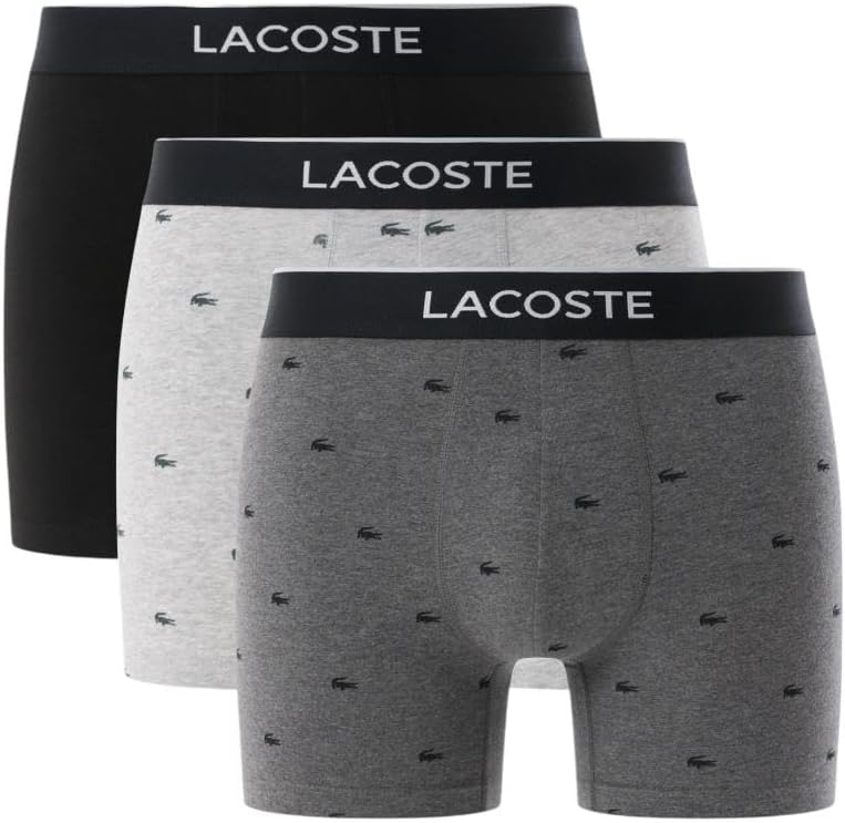 Lacoste Men's Casual All Over Croc Boxer Briefs for Comfort