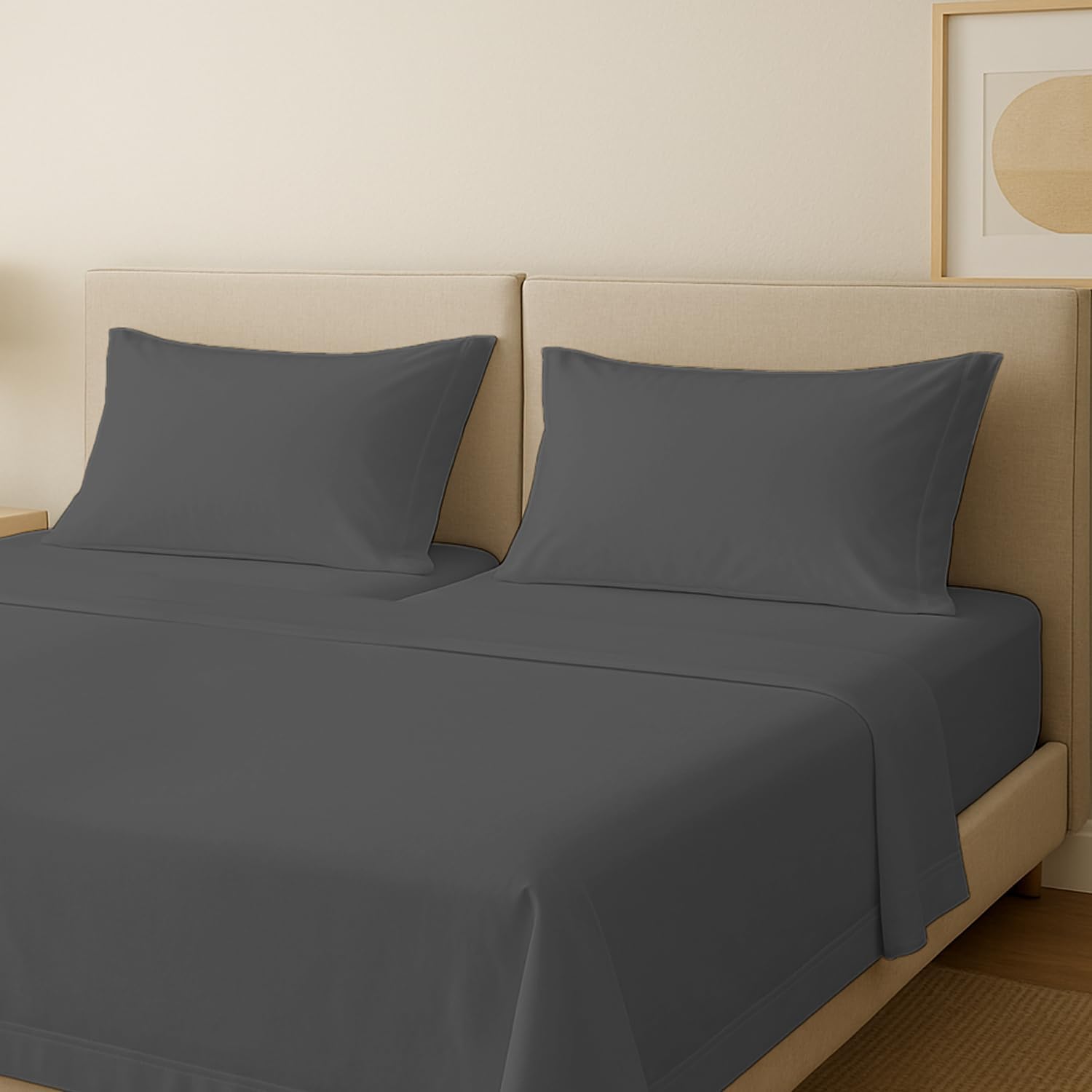 Luxurious 100% Egyptian Cotton Split King Sheets Set for Comfort