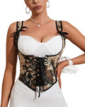 Alivila.Y Fashion Corset Faux Leather Steampunk Underbust Top
