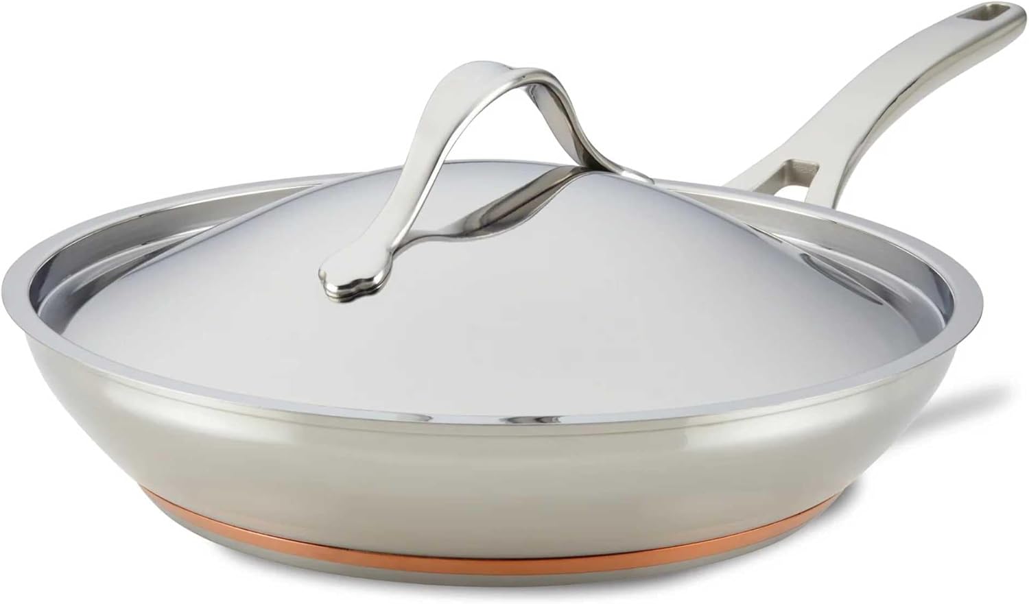 Anolon Nouvelle Stainless Steel Frying Pan with Lid - 12 in