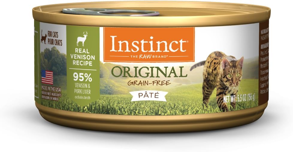 Instinct Original Pate Wet Cat Food with Real Venison, 12 Pack