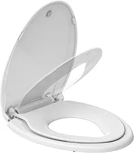 GAOMON Elongated Toilet Seat with Built-in Toddler Seat for All
