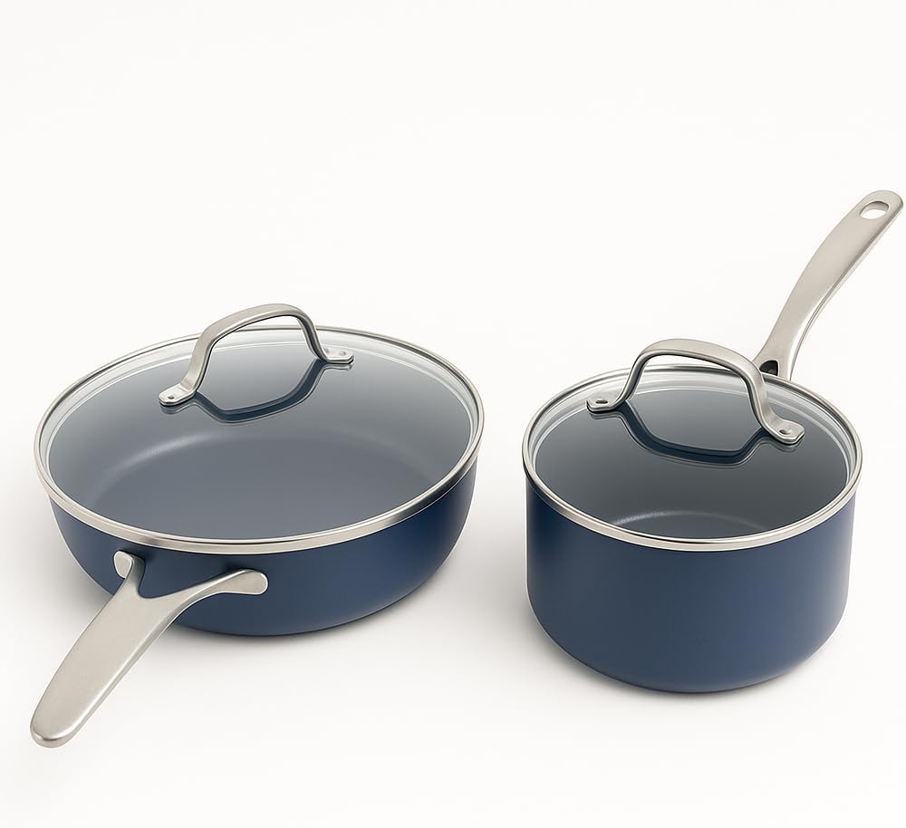 Blue Diamond 2QT Saucepan & 12in Frying Pan Skillet Set