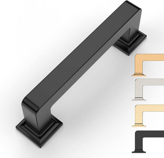 10 Pack 3 Inch Matte Black Cabinet Pulls for Kitchen & Dresser