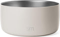 64oz Stainless Steel Pet Water Bowl Large Almond Birch - No Tip