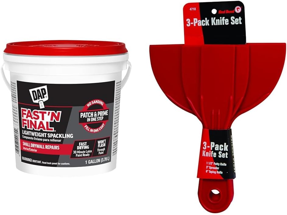 1 gal Fast 'N Final Lightweight Spackling with Plastic Knife Set