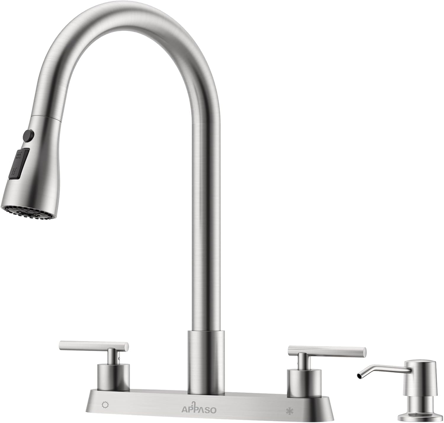 APPASO 2 Handle Kitchen Faucet with Pull Down Sprayer