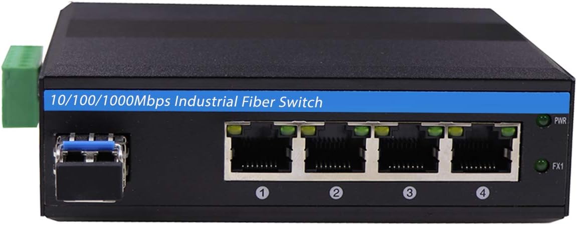 5-Port Gigabit Ethernet Fiber Converter for Extreme Environments