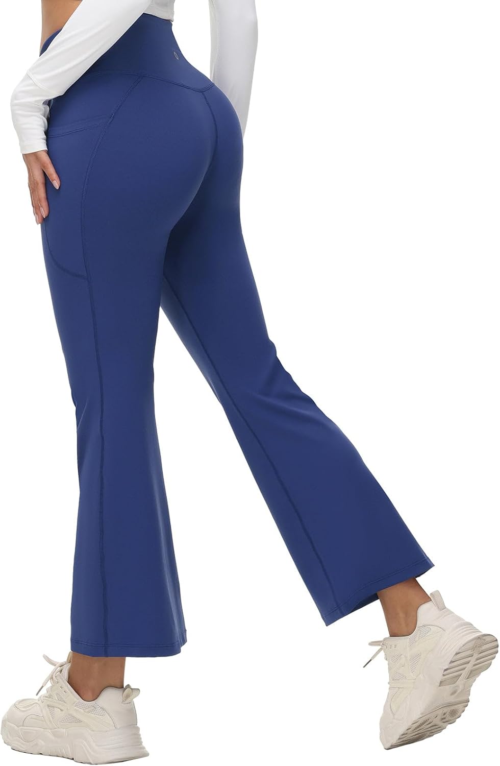 Baleaf Women's Petite Flare Leggings with Tummy Control Design