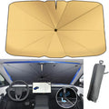 Foldable Titanium Golden Windshield Sun Shade Umbrella - 2024 Upgrade