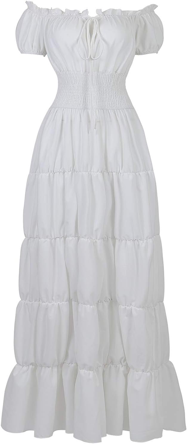 Women Renaissance Dress Pirate Peasant Wench Costume Gown