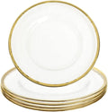 Clear Glass Gold Rim Charger Plates Set of 4 - Elegant Table Chargers