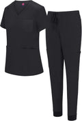 Natural Uniforms Womens 10 Pocket Cool Stretch Jogger Scrub Set sized