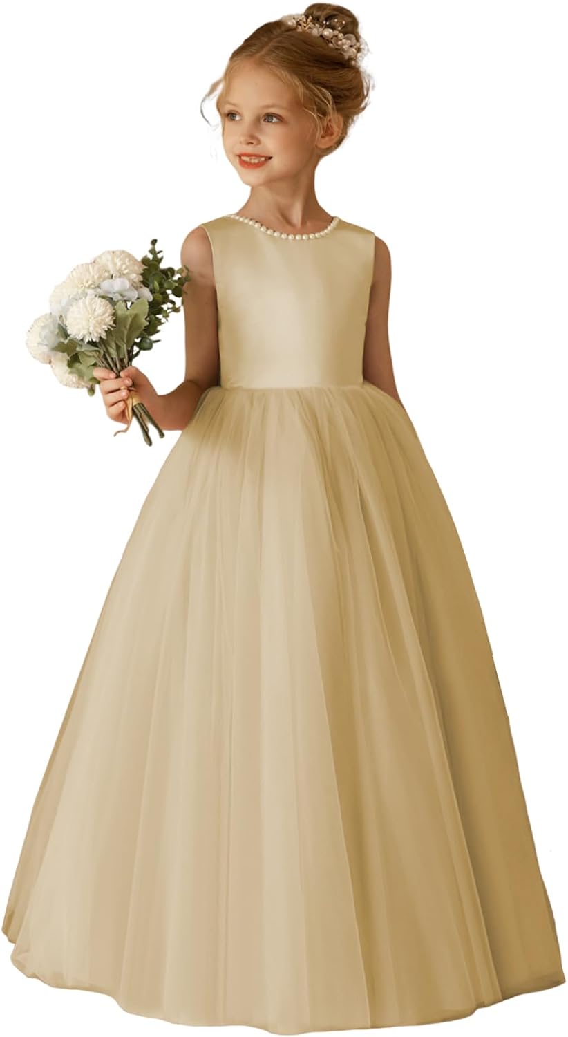Elegant O-Neck Flower Girl Dress for Weddings and Special Occasions
