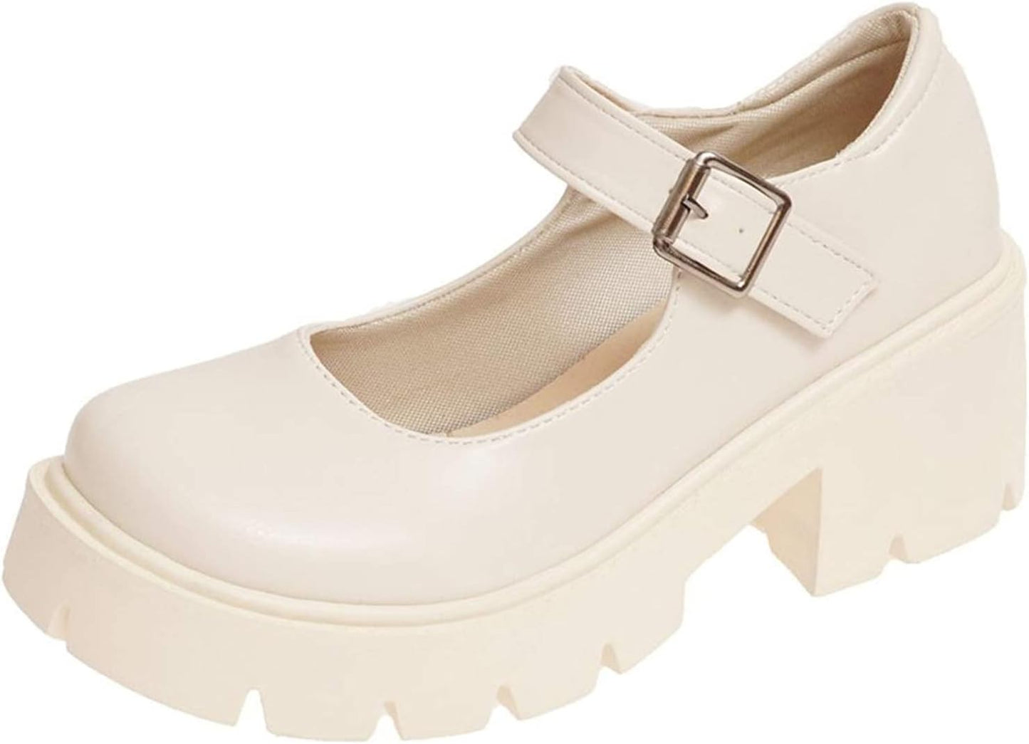Women's Platform Mary Janes Chunky Heel Ankle Strap Shoes