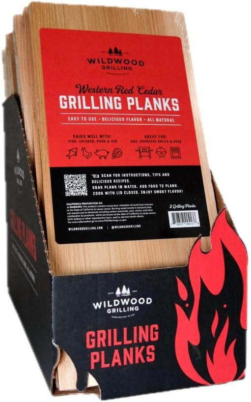 Cedar Grilling Planks 24-Pack for Flavorful Cooking