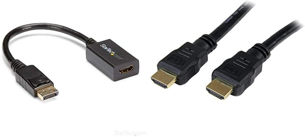 DisplayPort to HDMI Adapter Converter with 4K HDMI Cables