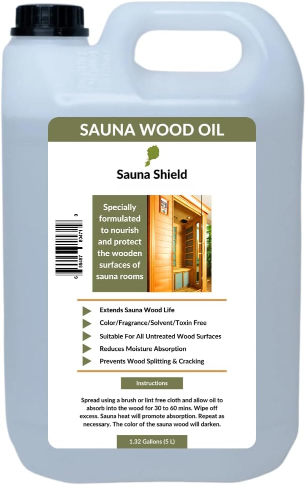 Sauna Wood Oil 1.32 Gallons for Protecting and Nourishing Wood