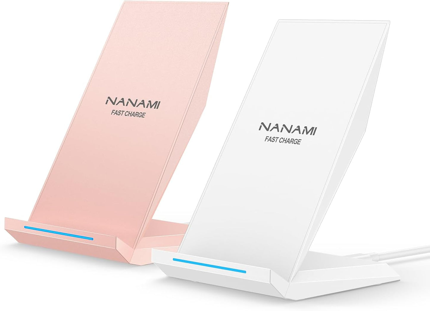NANAMI Wireless Charger 2 Pack - Fast Charging Stand for Phones