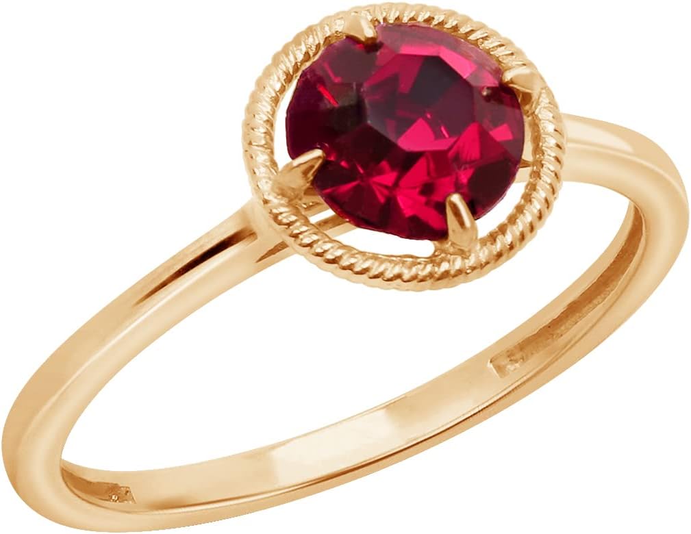 10k Gold Crystal March Birthstone Ring for Elegant Style
