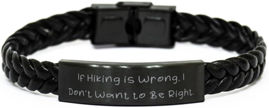 Braided Leather Hiking Bracelet - Adventure Essential
