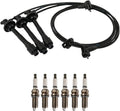 TRQ Ignition Kit Spark Plugs Wire Set Compatible with 1996-2002 Toyota