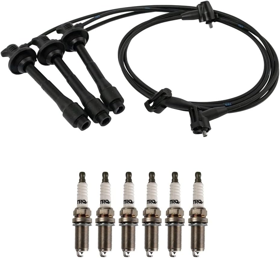 TRQ Ignition Kit Spark Plugs Wire Set for Toyota 4Runner Tacoma