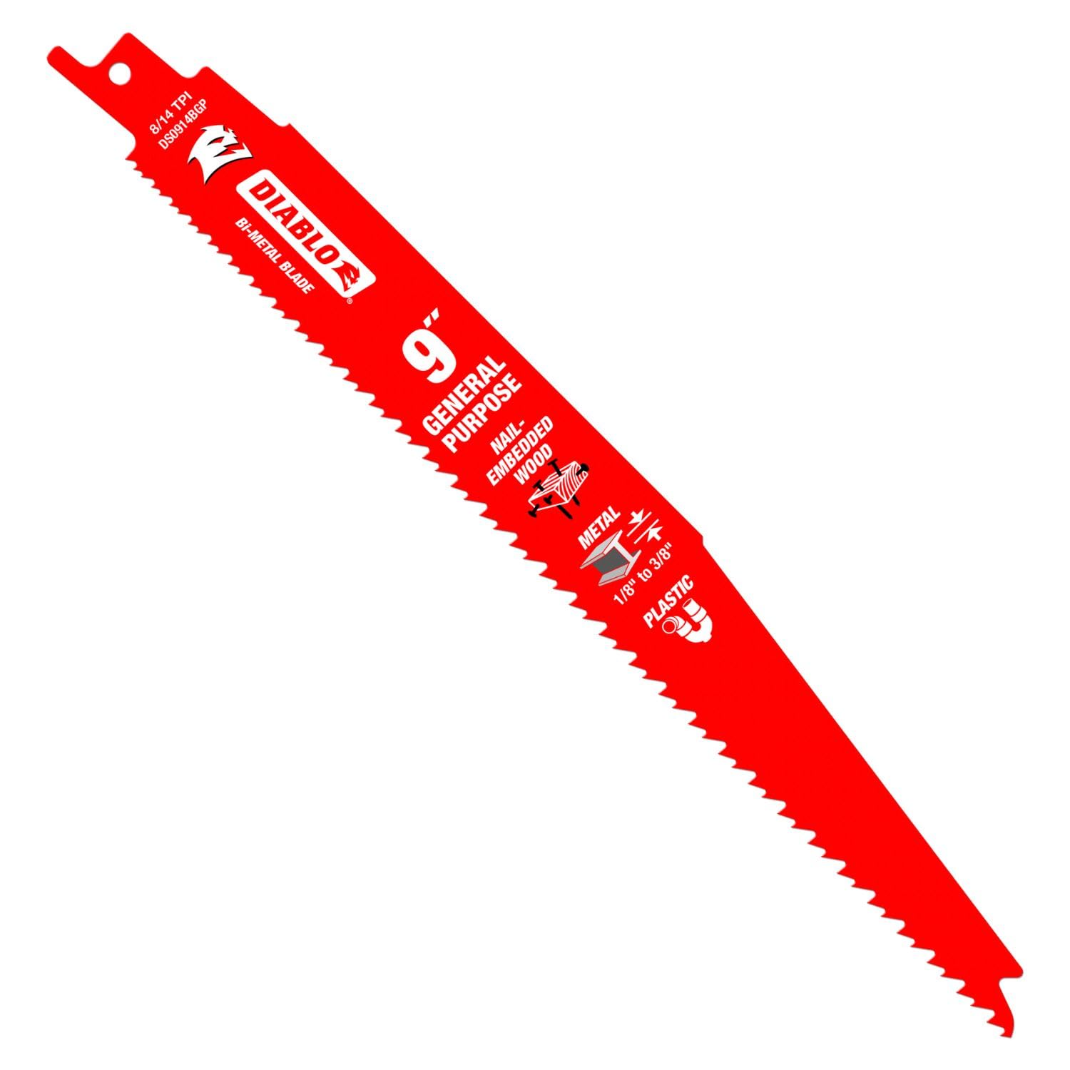 Diablo Bi-Metal Reciprocating Saw Blades for Tough Cuts