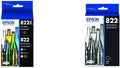 Epson T822 DURABrite Ultra Ink Combo Pack - High Yield, Sharp Prints