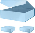 Extra Large Glossy Light Blue Gift Box 17x14.5x5.5 in - 3 Pack