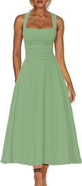 Kaximil Square Neck Corset A Line Maxi Dress - Flattering Everyday