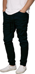URBANJ Men's Stretch Twill Drop Crotch Jogger Pants (Style F7LS)