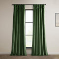 Eden Green Velvet Room Darkening Curtain Panel 50W x 84L