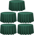 120 in Round Tablecloth Hunter Green - Floor Length