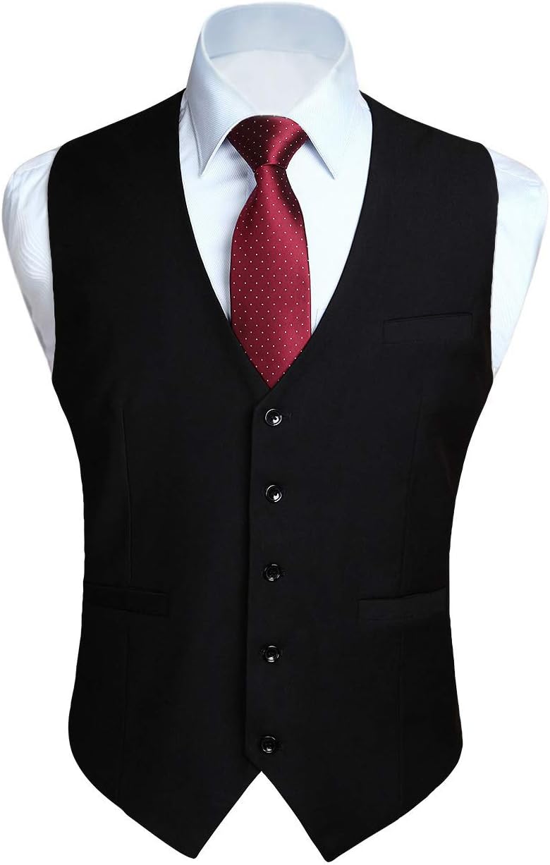 HISDERN Vest 101 Mens Slim Fit Suit Vest for Any Occasion