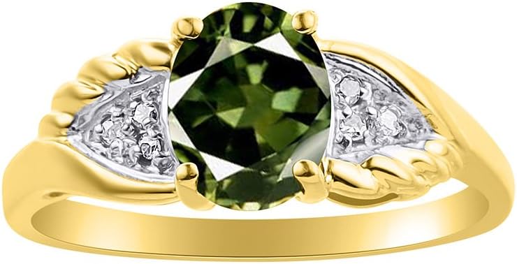 Rylos Women's 14K Gold Gemstone & Diamond Birthstone Rings