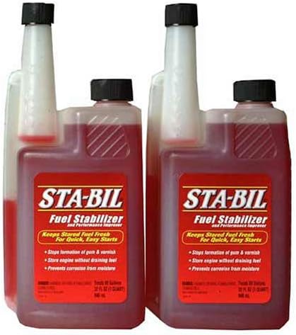 STA-BIL Fuel Stabilizer 32 oz Pack of 2 for Fresh Fuel Storage