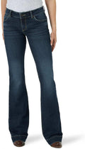 Wrangler Women's Retro Mae Mid Rise Trouser - Flattering Wide-Leg Fit
